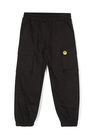 pantalone in cotone nero BARROW KIDS | F4BKJGPA075110